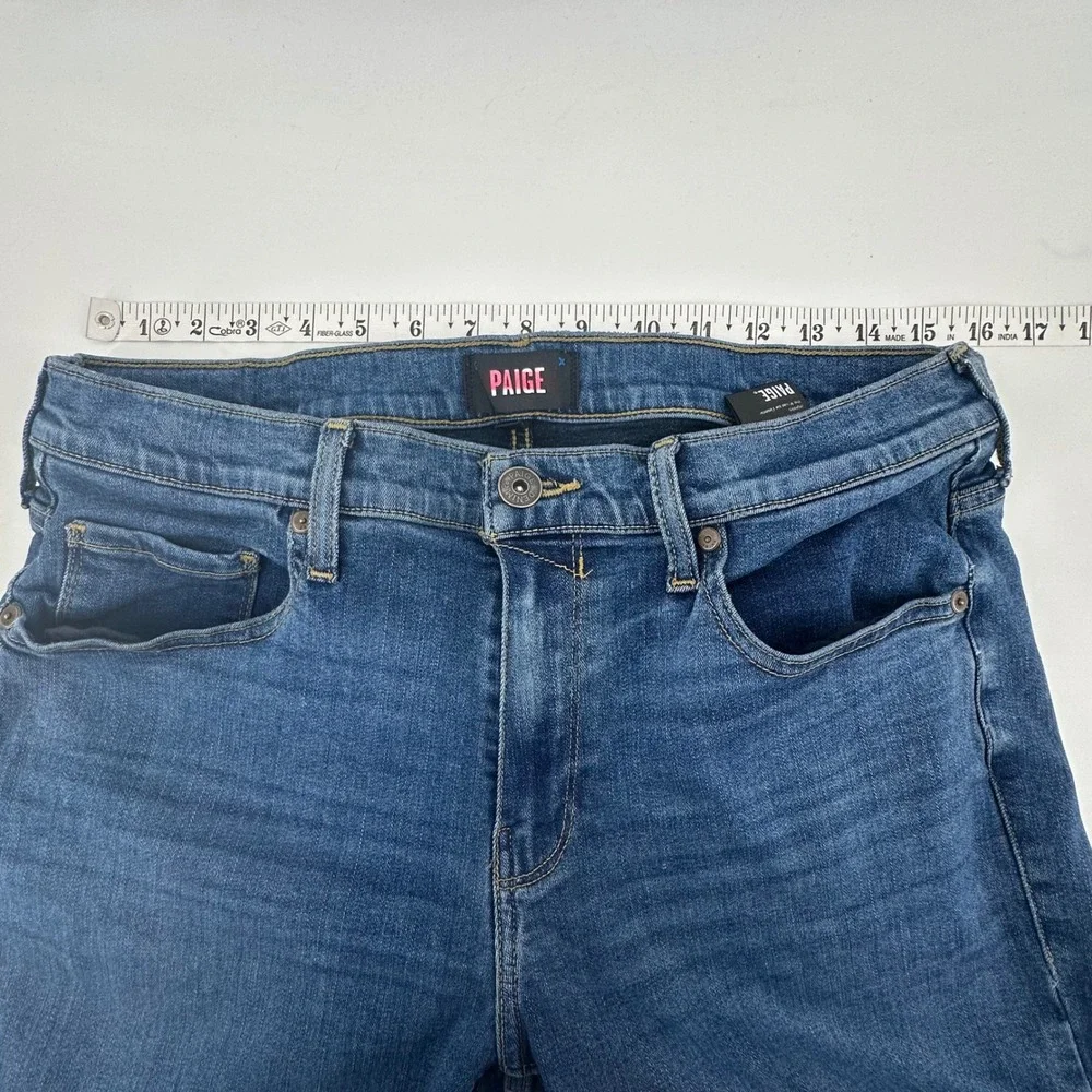 Paige Ronald Slim Straight Jeans Mens 34x32 Blue Classic Modern